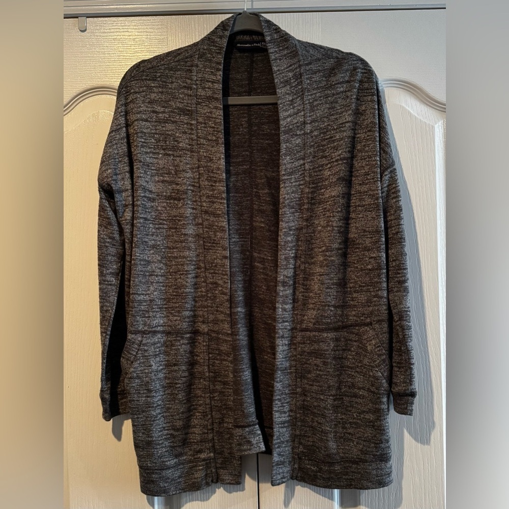 Abercrombie & Fitch Charcoal Open Cardigan - Size XXS